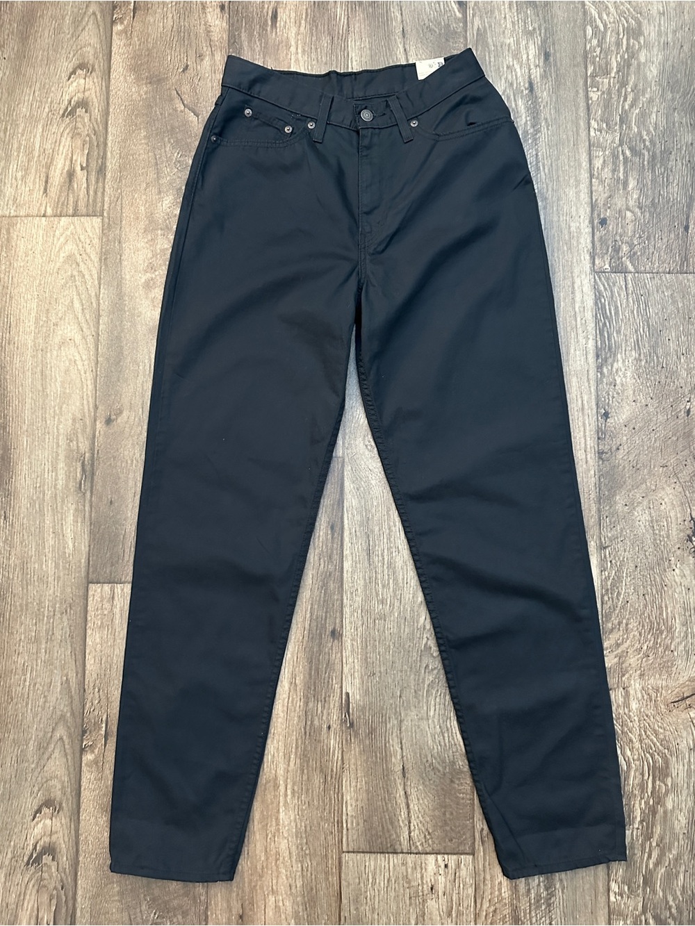 Levi's High Waisted Mom Cotton Hemp Blend Pants Women's Size 28x30 Black